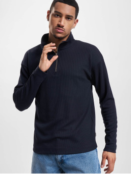 Jack & Jones Sweat & Pull Laseoul Structure Half Zip bleu