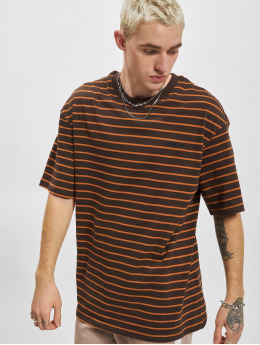 Jack & Jones T-Shirt Harlow Stripe Ringer Crew Neck brown