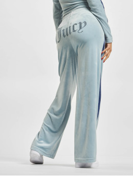 Juicy Couture Sweat Pant Velour Wide Leg blue