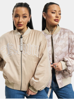 Karl Kani Bomberová bunda Woven Signature Reversible Satin béžová