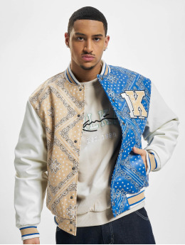 Karl Kani College Jacket Retro Patch Paisley Block beige
