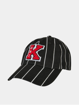 Karl Kani Flexfitted Cap Retro Patch Pinstripe zwart