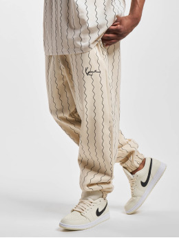 Karl Kani joggingbroek Small Signature Ziczac Pinstripe Relaxed Fit  beige