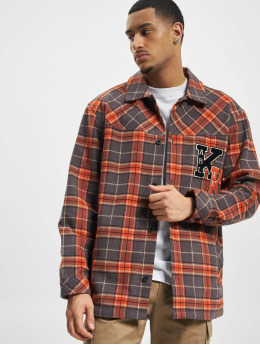 Karl Kani Shirt Chest Signature Heavy Flannel brown