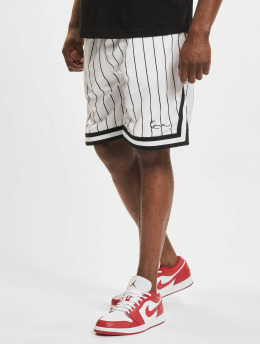 Karl Kani Szorty Small Signature Pinstripe Mesh bialy