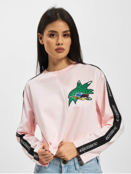 Lacoste Longsleeves Racing Stripes růžový