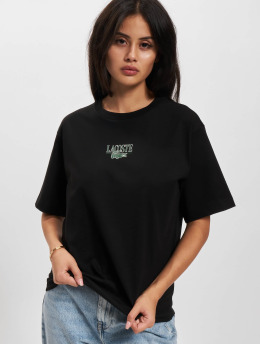 Lacoste t-shirt Graphic Logo zwart