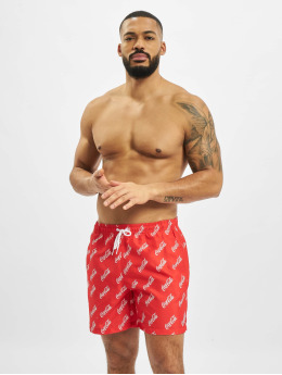 Merchcode Swim shorts Coca Cola Logo All Over Print red