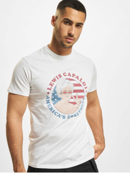 Merchcode T-shirts Lewis Capaldi Sweetheart Tour Front hvid