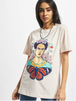 Merchcode T-Shirty Ladies Frida Kahlo Butterfly rózowy