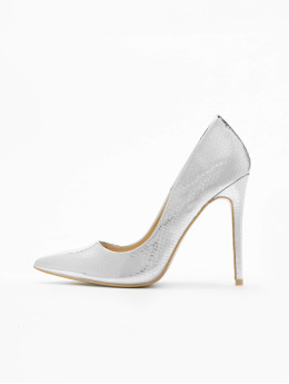Missguided Pumps Entry Court Printed Croc 15 silver colored