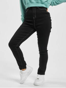 Missguided Skinny Jeans Mg X Assets Contrast Stitch Sinner czarny