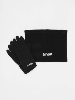 Mister Tee Handschuhe NASA Fleece Set schwarz