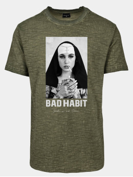 Mister Tee t-shirt Bad Habit olijfgroen