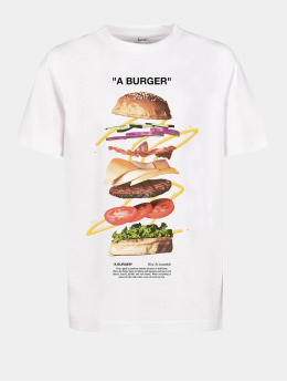 Mister Tee T-Shirt Kids A Burger weiß