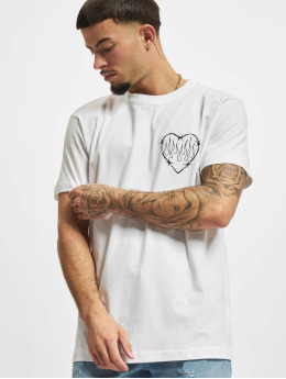Mister Tee T-shirts Burning Hearts hvid