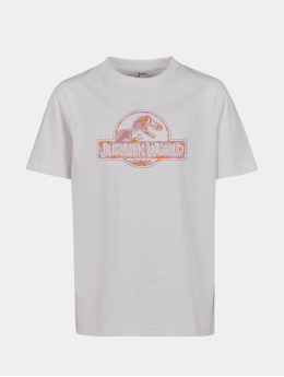 Mister Tee T-Shirty Jurassic World Logo bialy