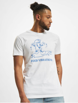 Mister Tee T-skjorter Food Vibrations hvit