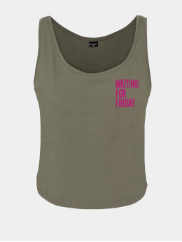 Mister Tee Tank Tops Ladies Waiting For Friday Box  oliven