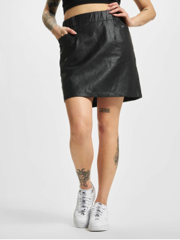 NA-KD Jupe Short PU noir