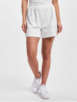 NA-KD Short Elastic Waist Linen Look blanc