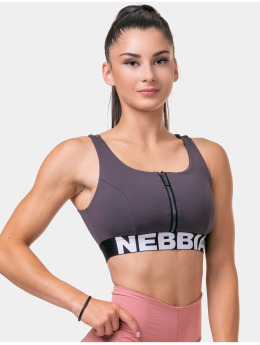 Nebbia Top Smart Zip Front Sports  brown