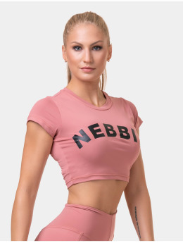 Nebbia Top Short Sleeve Sporty Crop rosa