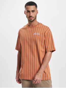 New Era Camiseta Pinstripe Oversized naranja