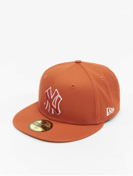 New Era Casquette Fitted Mlb New York Yankees Team Outline orange