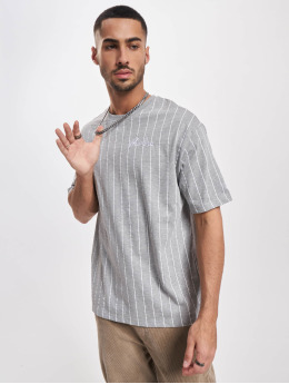 New Era t-shirt Pinstripe Oversized grijs