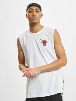New Era Tank Tops NBA Chicago Bulls Left Chest Logo Sleeveless white