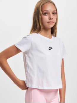 Nike Camiseta NSW Repeat Crop blanco