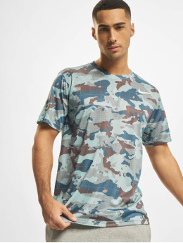 Nike Performance T-Shirt Dri-Fit Legend Camo All Over Print blue