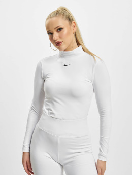 Nike T-Shirt manches longues Essential Mock blanc