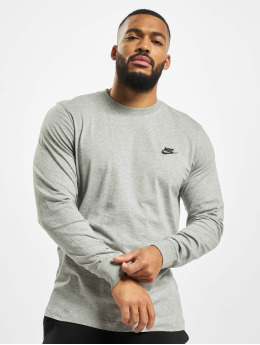 Nike T-Shirt manches longues Club Longsleeve gris