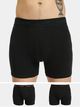 Only & Sons Boxer Short Fitz Colour Logo Trunk 3 Pack black