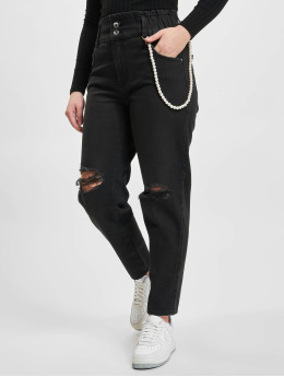 Only Jean taille haute Lu Life Carrot Destroy noir