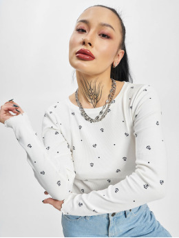 Only T-Shirt manches longues Fenja Cropped blanc
