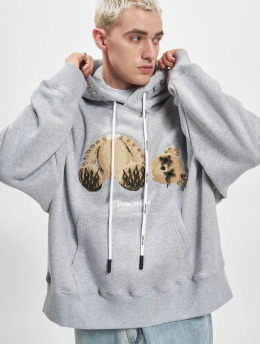 Palm Angels Hettegensre Papunk Bear Lurex Fleece grå