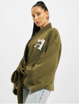 Palm Angels Strickjacke Daisy Logo Kimono grün