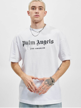 Palm Angels T-Shirt Rhinestone Classic white