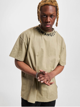 Palm Angels T-Shirty Seasonal Logo bezowy