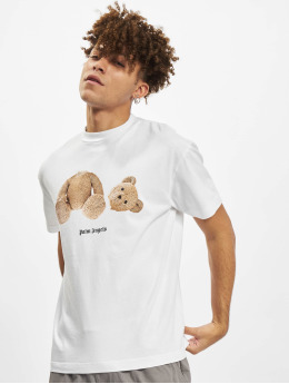 Palm Angels T-skjorter Pa Bear Classic hvit