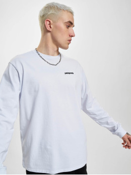 Patagonia T-Shirt manches longues P/6 Logo Responsibili  blanc