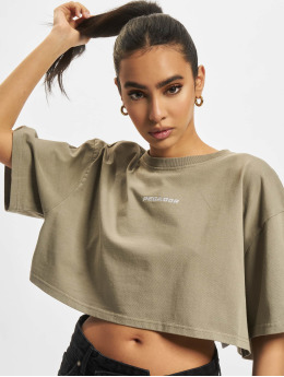 PEGADOR T-Shirt Layla Oversized Cropped olive