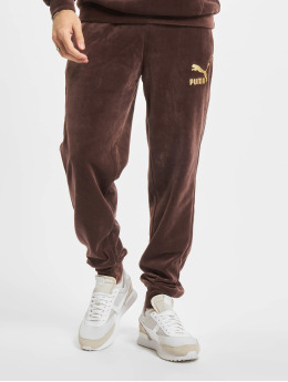 Puma Спортивные брюки Iconic T7 Velour коричневый