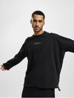 Sean John Sweat & Pull Script Logo Loose Fit Crew noir