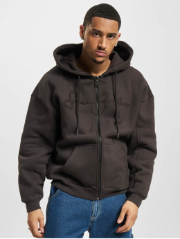 Sean John Zip Hoodie Script Logo Distressed black