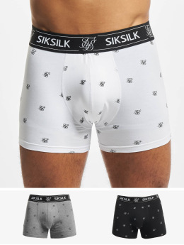 Sik Silk Boxer Short Logo Print 3-Pack white