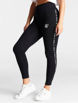 Sik Silk Leggings/Treggings High Waist Tape czarny